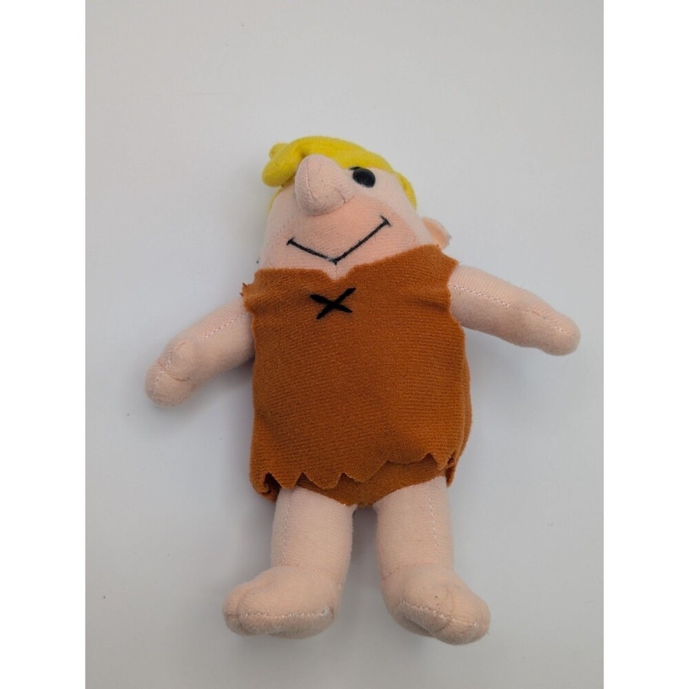 Vintage 1989 Nanco Barney Rubble Plush The Flintstones Stuffed Doll Hanna